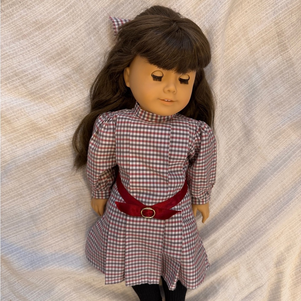 Early Pleasant Company Vintage American Girl Doll Samantha w/ Meet Outfit + Book